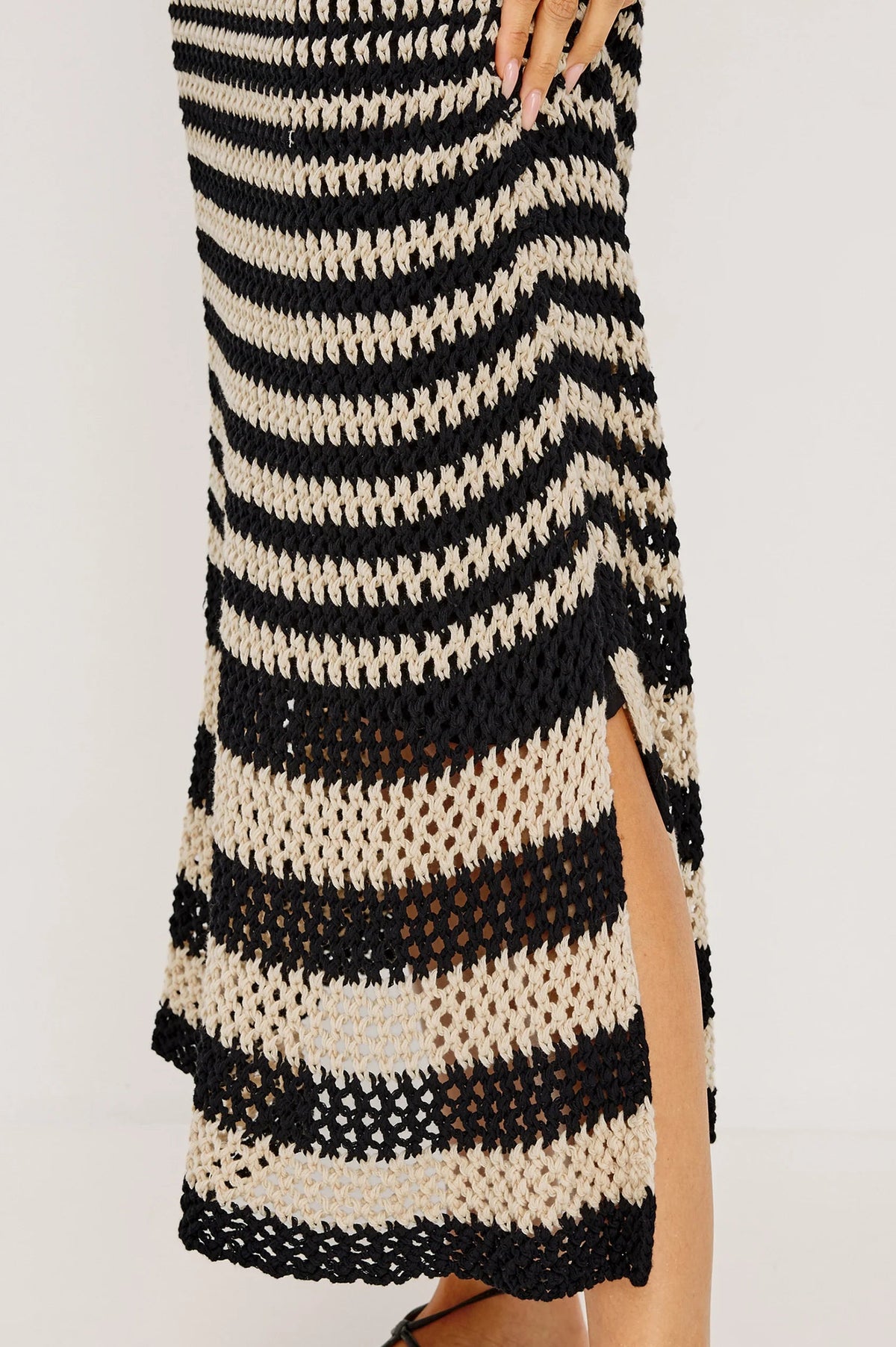 Rails Yvette dress Onyx Ivory Stripe